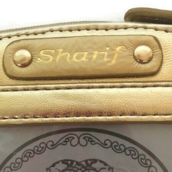 Sharif 1827 gold leather cat themed coin purse pouch - Picture 5 of 11